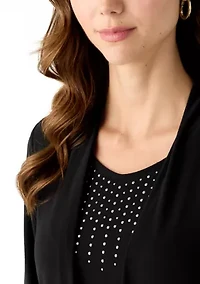 Women's 3/4 Twofer Cardigan