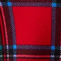 Women's 3/4 Sleeve Plaid Sharkbite  Hacci Top