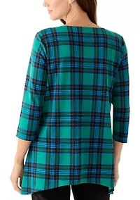 Women's 3/4 Sleeve Sharkbite  Hacci Tunic