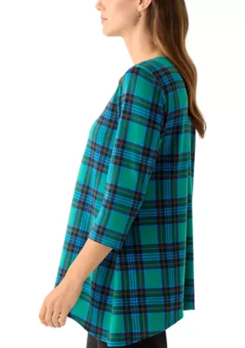 Women's 3/4 Sleeve Sharkbite  Hacci Tunic