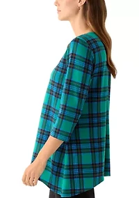 Women's 3/4 Sleeve Sharkbite  Hacci Tunic