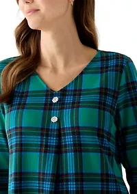 Women's 3/4 Sleeve Sharkbite  Hacci Tunic