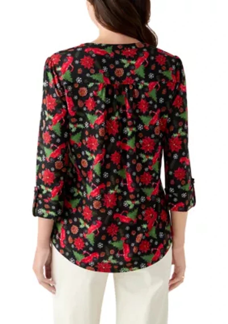 Women's 3/4 Sleeve Henley Shirt