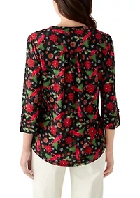 Women's 3/4 Sleeve Henley Shirt