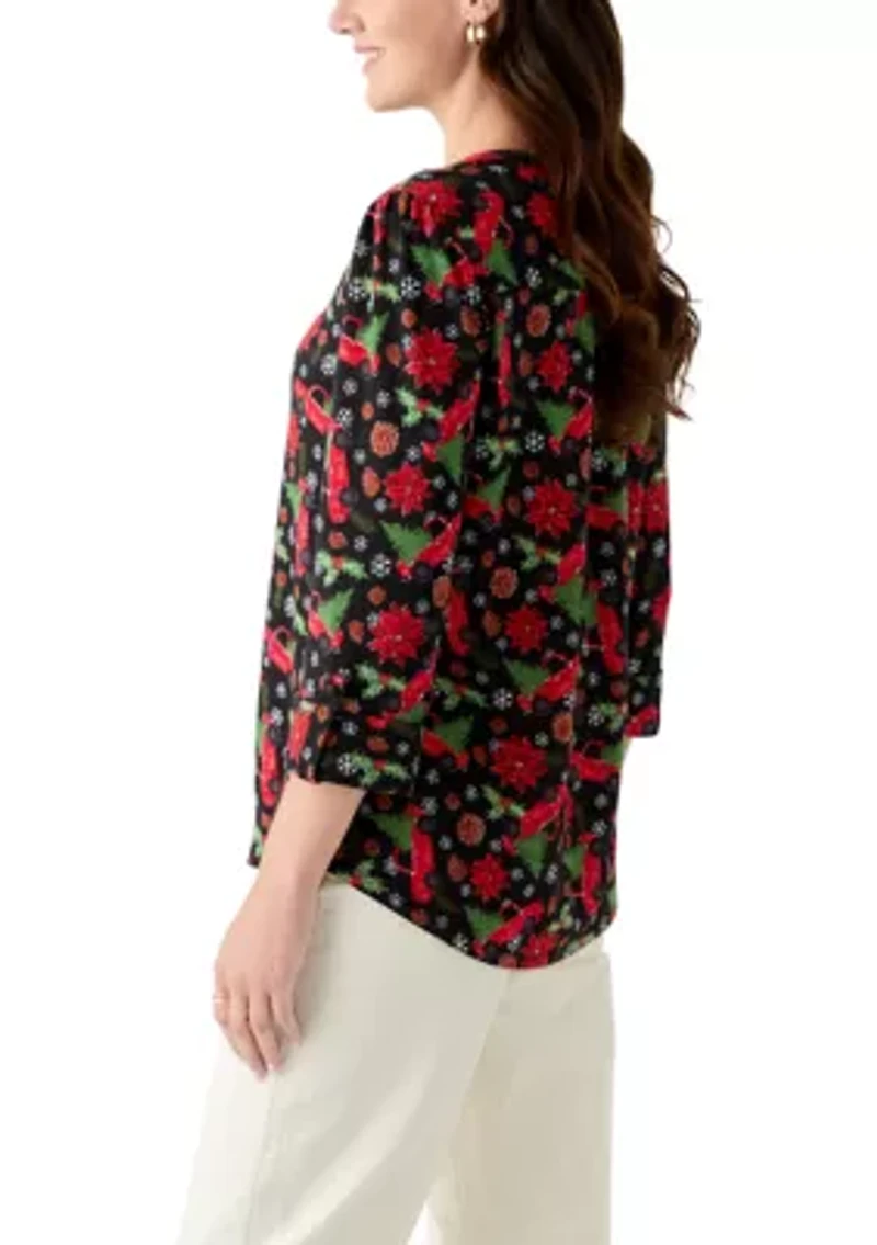 Women's 3/4 Sleeve Henley Shirt