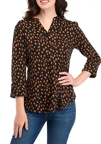 Women's Knit Henley Shirt