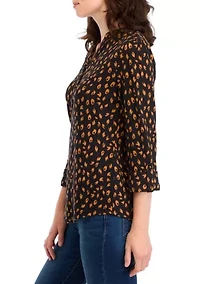 Women's Knit Henley Shirt