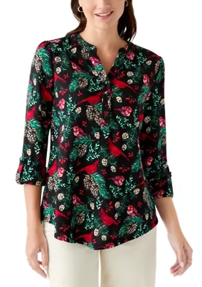 Women's 3/4 Sleeve Henley Shirt