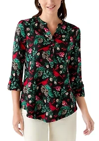 Women's 3/4 Sleeve Henley Shirt