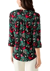 Women's 3/4 Sleeve Henley Shirt