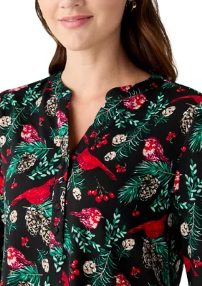 Women's 3/4 Sleeve Henley Shirt