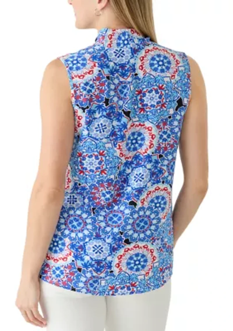Women's Sleeveless Printed Airflow Top