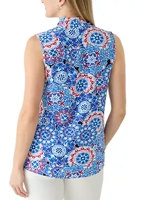 Women's Sleeveless Printed Airflow Top