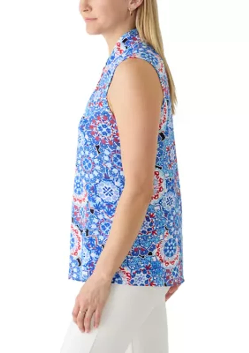 Women's Sleeveless Printed Airflow Top