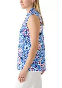 Women's Sleeveless Printed Airflow Top