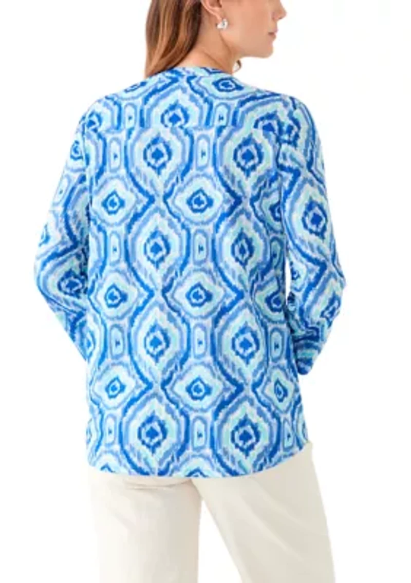 Women's Textured Knit Henley Shirt