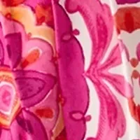 Plus Printed Knit Henley Top