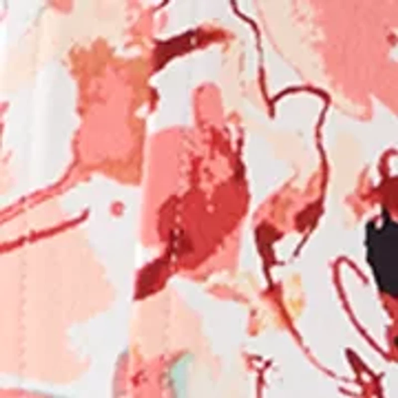 Plus 3/4 Sleeve Pleated Blouse