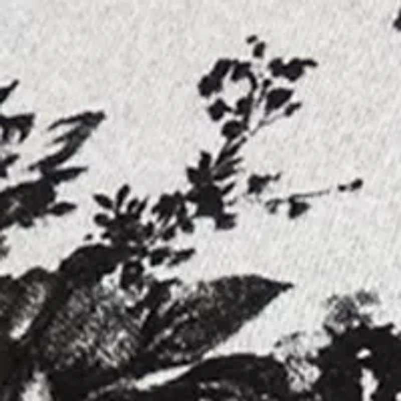 Plus Sized Flocked Printed Swing Knit Sweater