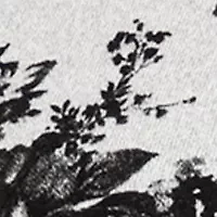 Plus Sized Flocked Printed Swing Knit Sweater