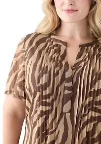 Plus Printed Mesh Top