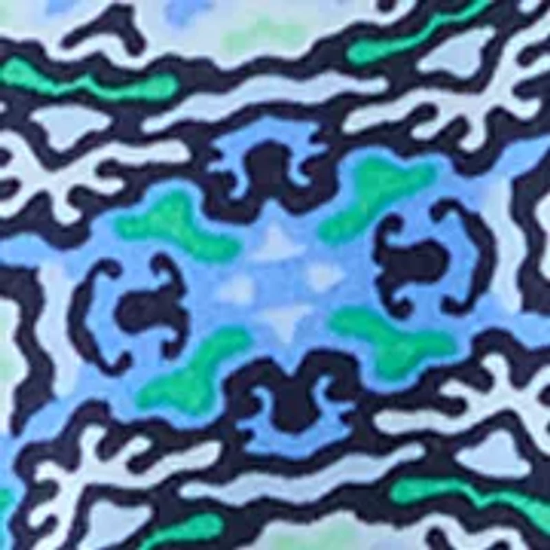 Plus Three-Quarter Sleeve V-Neck Pleated Top