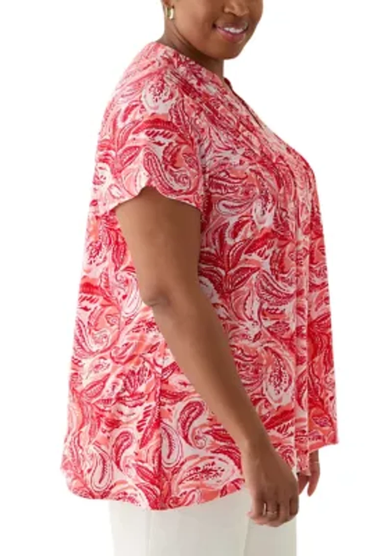 Plus Pintuck Detail Tunic