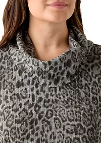 Plus Cowl Neck Hacci Top