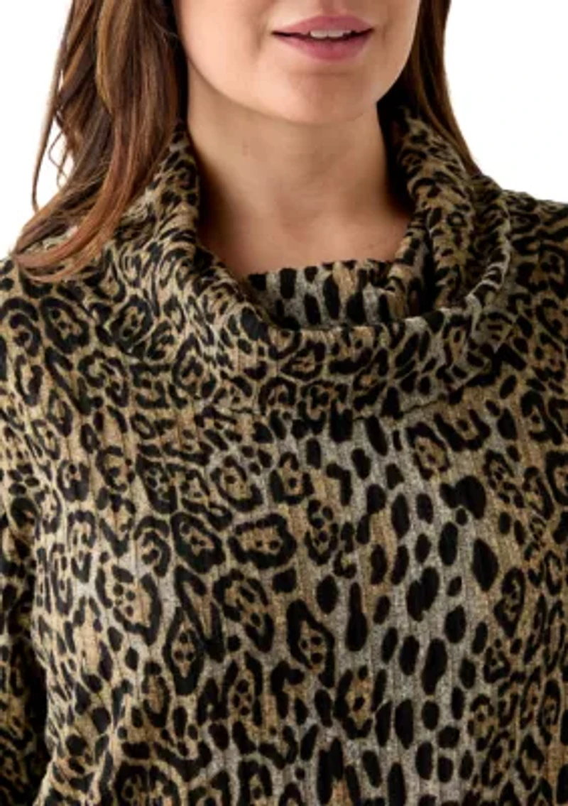 Plus Cowl Neck Hacci Top