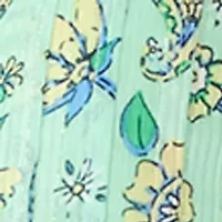 Petite 3/4 Sleeve Woven Henley Blouse with Trim