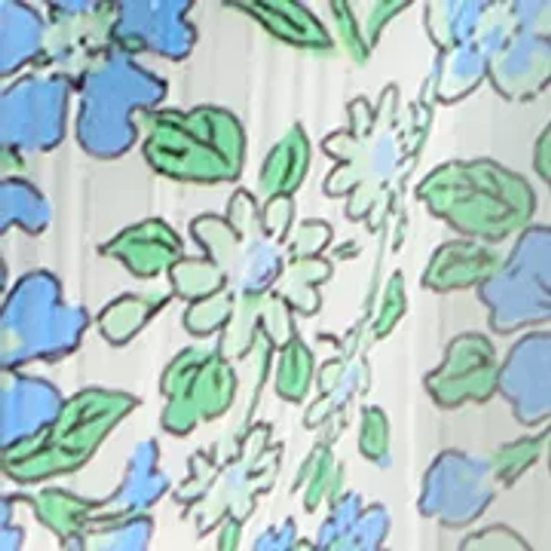 Petite Three-Quarter Sleeve Woven Henley Top with Trim