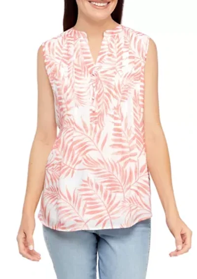 Petite Sleeveless Printed Top