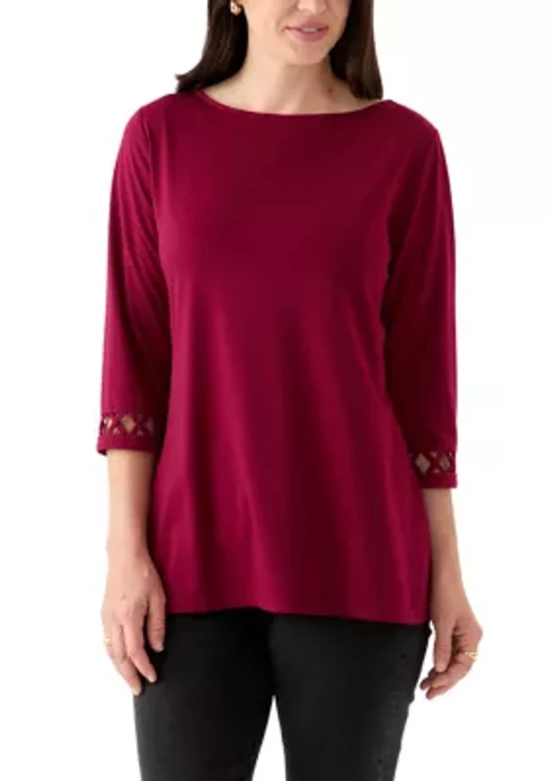 Women's Lattice Cuff T-Shirt