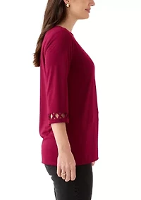 Women's Lattice Cuff T-Shirt
