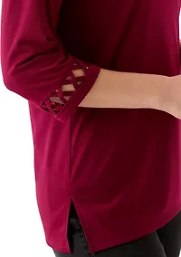 Women's Lattice Cuff T-Shirt