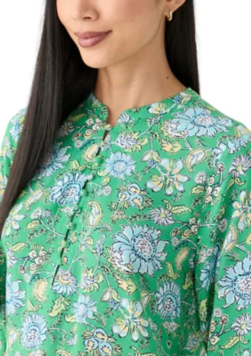 Petite Woven Printed Top