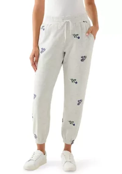 Women's Embroidered Pull On Joggers
