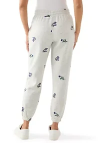 Women's Embroidered Pull On Joggers