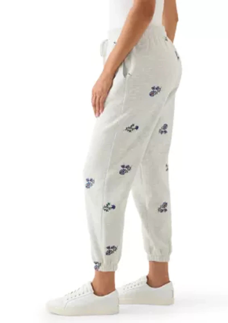 Women's Embroidered Pull On Joggers