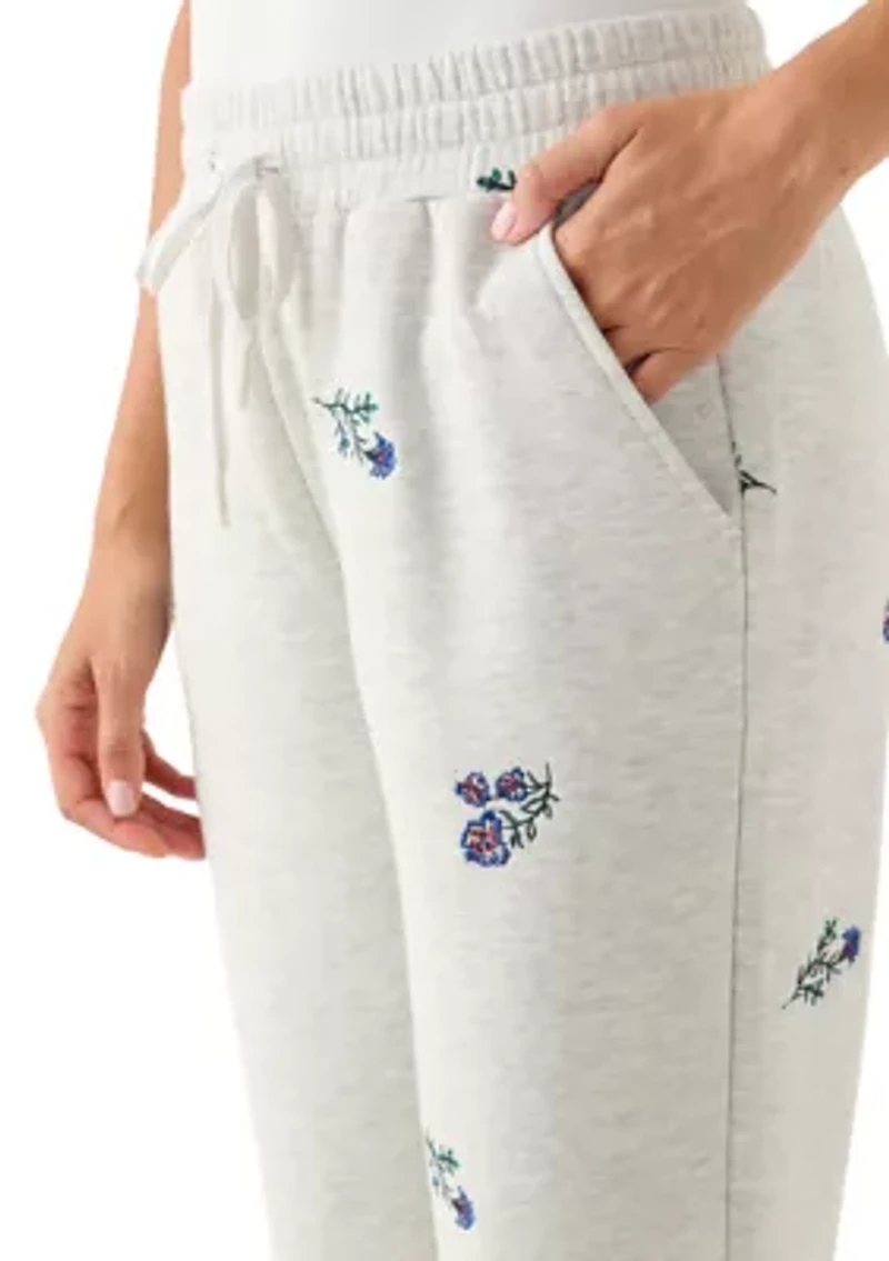 Women's Embroidered Pull On Joggers