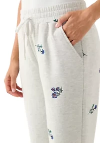 Women's Embroidered Pull On Joggers
