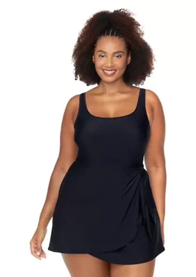 Plus Solid Calabria Swim Dress