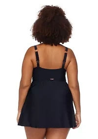 Plus Solid Calabria Swim Dress