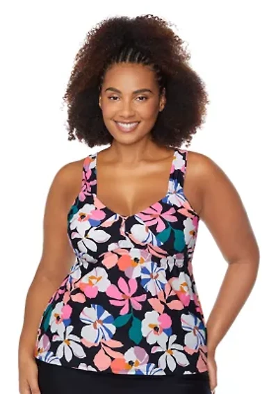 Plus Suns Out Rimini Tankini Swim Top
