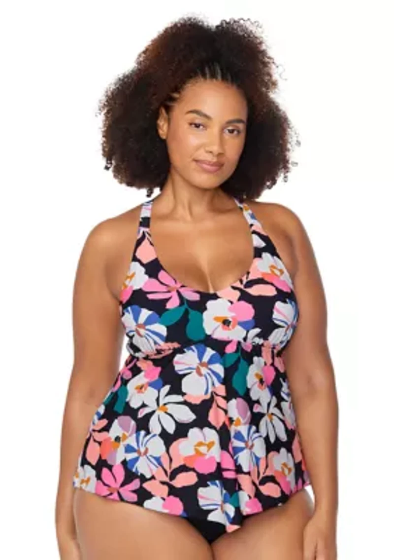 Plus Suns Out Aviva Swim Tankini Top