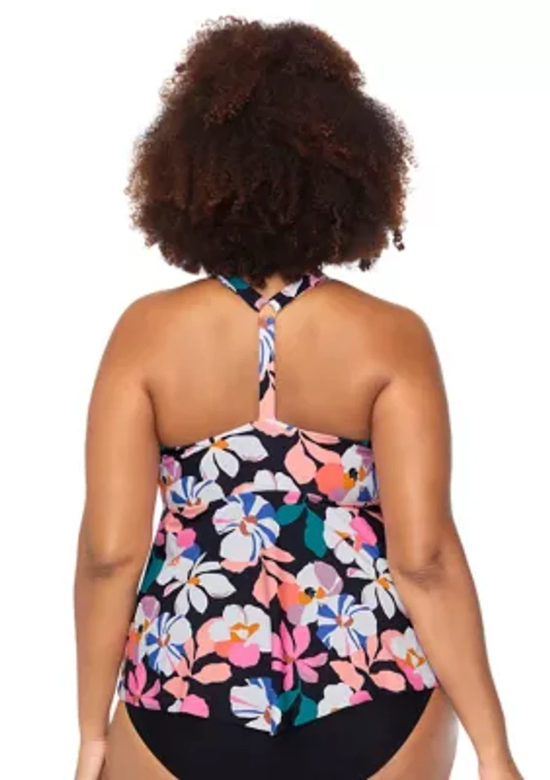 Plus Suns Out Aviva Swim Tankini Top