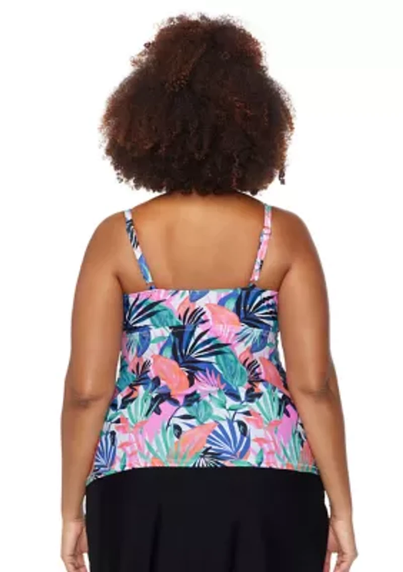 Plus She's Like Summer Aries Tankini Swim Top