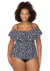 Plus Hideaway Tortuga Tankini Swim Top