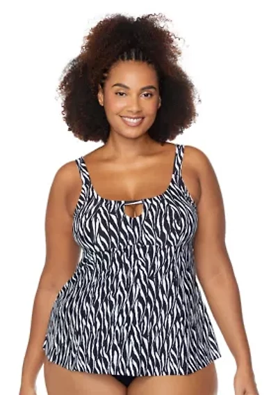 Plus Hideaway Shoreline Tankini Swim Top