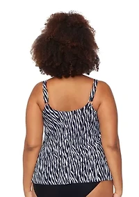 Plus Hideaway Shoreline Tankini Swim Top